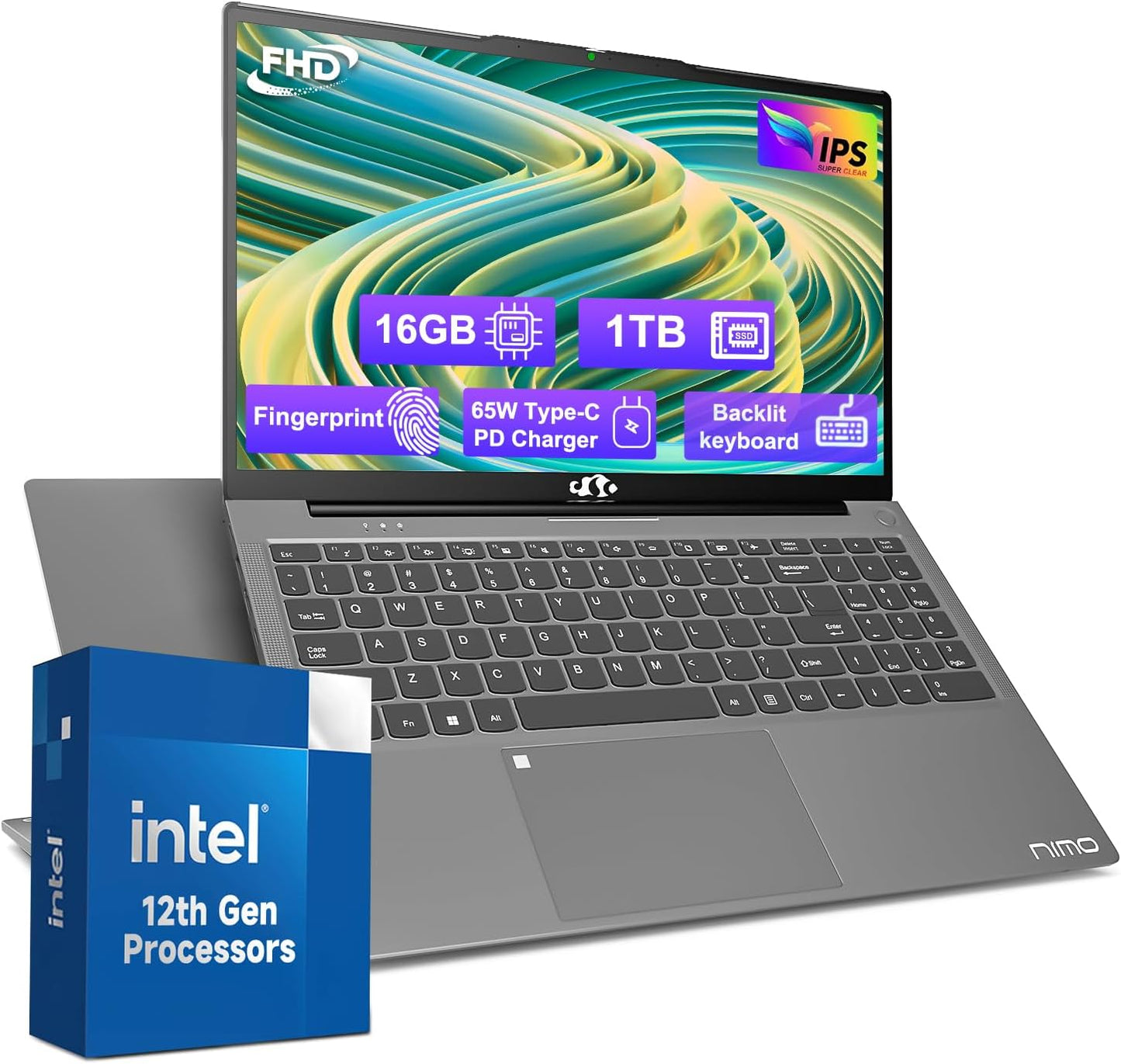 15.6 IPS FHD-Laptop, 16GB RAM 1TB SSD Intel Pentium Quad Core N100 (Beat to i3-1115G4 Up to 3.4GHz) Student-Laptop, Laptop-Computer with Backlit Keyboard Fingerprint Home-laptop, Win11, Rose Gold