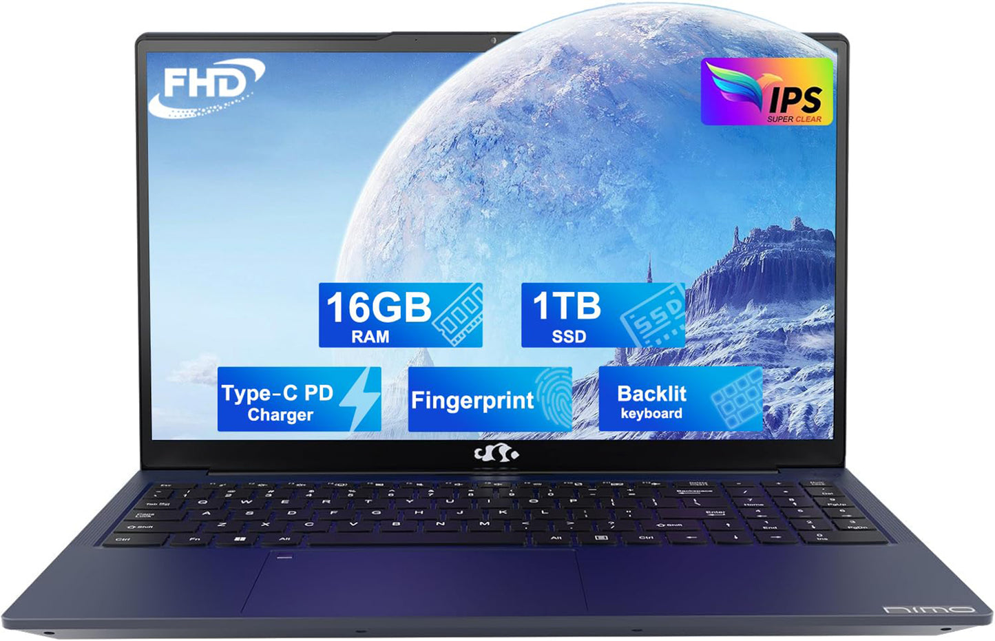15.6 IPS FHD-Laptop, 16GB RAM 1TB SSD Intel Pentium Quad Core N100 (Beat to i3-1115G4 Up to 3.4GHz) Student-Laptop, Laptop-Computer with Backlit Keyboard Fingerprint Home-laptop, Win11, Rose Gold