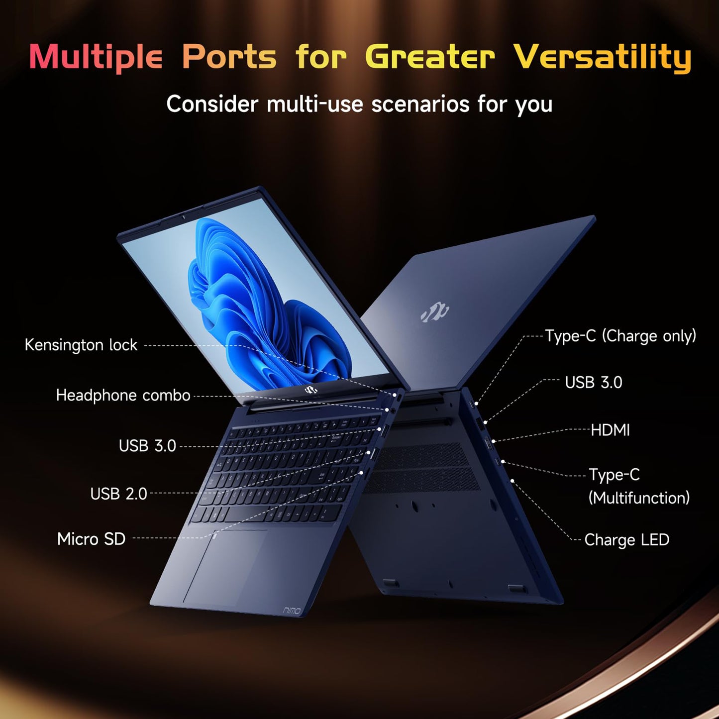 15.6 IPS FHD-Laptop, 16GB RAM 1TB SSD Intel Pentium Quad Core N100 (Beat to i3-1115G4 Up to 3.4GHz) Student-Laptop, Laptop-Computer with Backlit Keyboard Fingerprint Home-laptop, Win11, Rose Gold