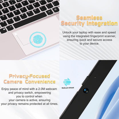 15.6 IPS FHD-Laptop, 16GB RAM 1TB SSD Intel Pentium Quad Core N100 (Beat to i3-1115G4 Up to 3.4GHz) Student-Laptop, Laptop-Computer with Backlit Keyboard Fingerprint Home-laptop, Win11, Rose Gold