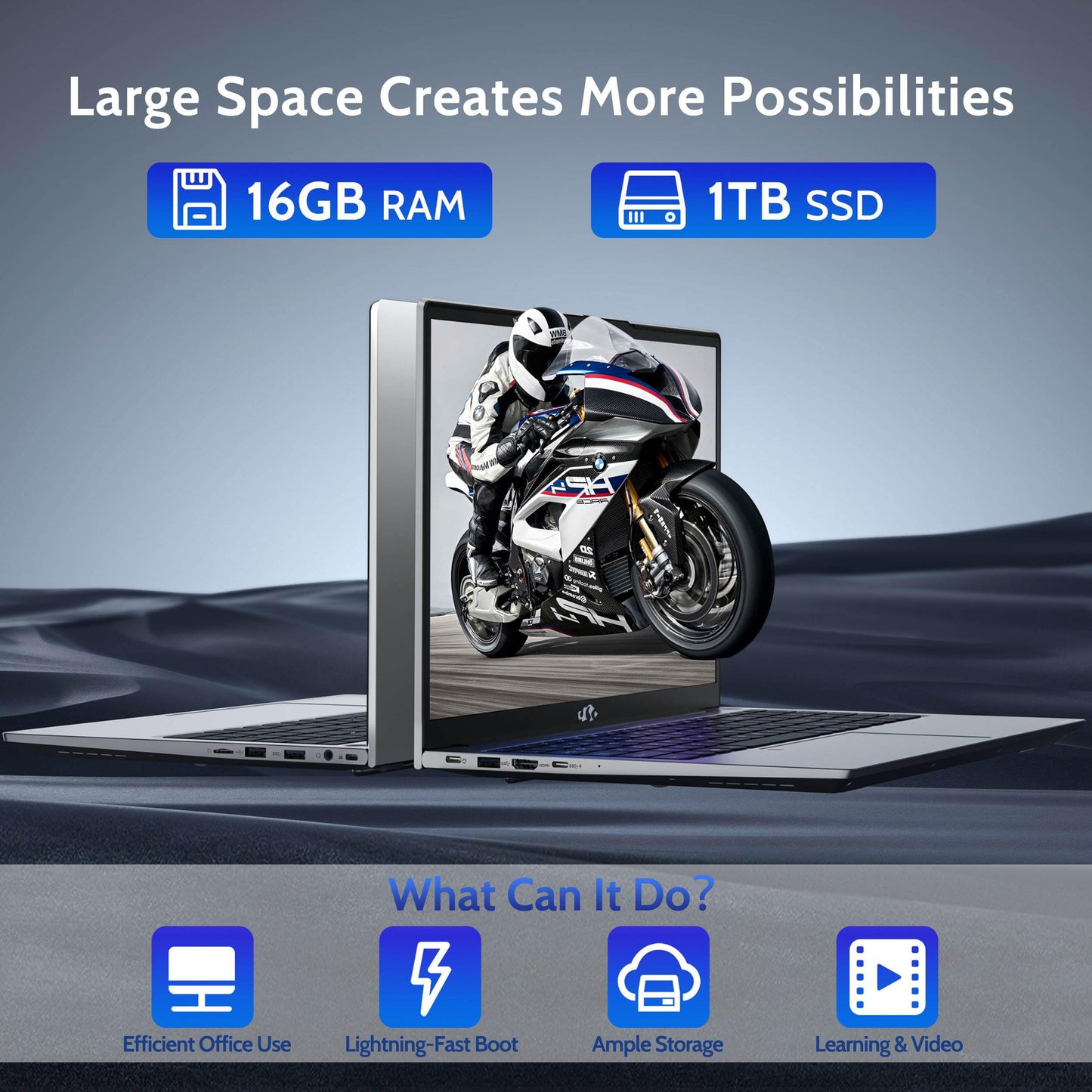 15.6 IPS FHD-Laptop, 16GB RAM 1TB SSD Intel Pentium Quad Core N100 (Beat to i3-1115G4 Up to 3.4GHz) Student-Laptop, Laptop-Computer with Backlit Keyboard Fingerprint Home-laptop, Win11, Rose Gold